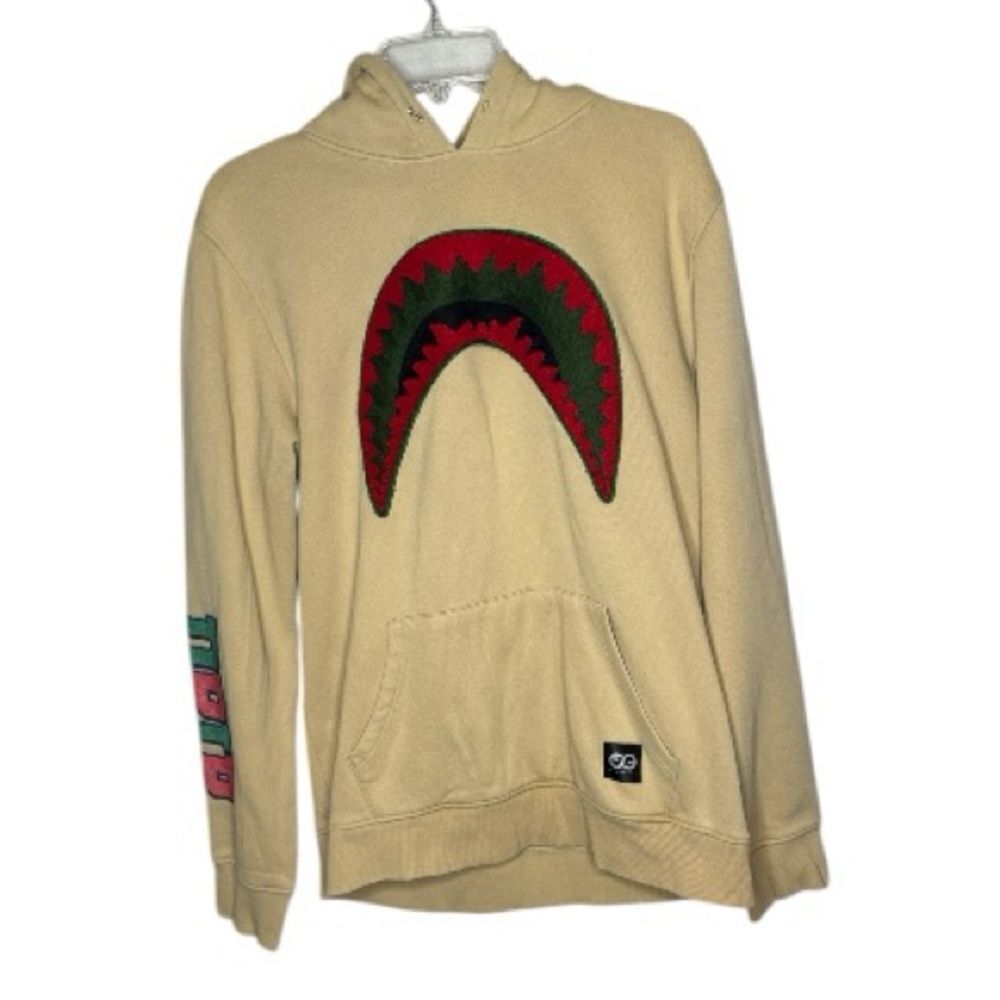 Eternity BC/AD TanShark Mouth Hoodie. Drip Logo On Sleeve. Size X-Large.